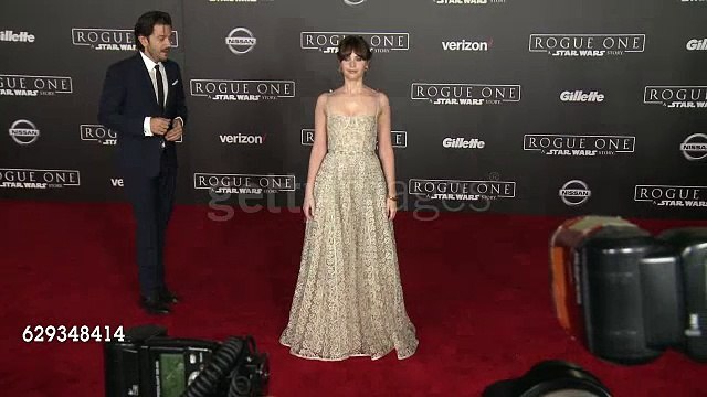 Felicity Jones at 'Rogue One A Star Wars Story' World Premiere at the Pantages Theatre