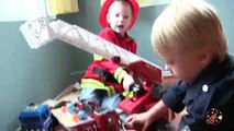 03.Toy Truck Videos for Children - Toy Bruder Mack Fire Engine and Toy Police Truck and Helicopter_clip4