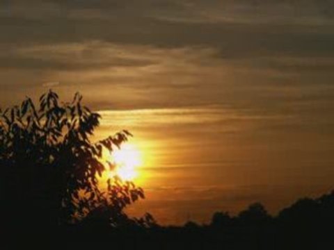 Coucher de soleil rougeoyant