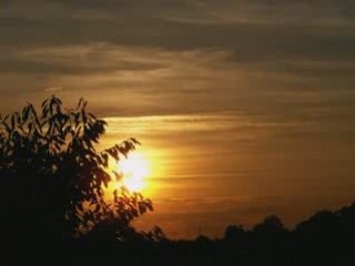 Coucher de soleil rougeoyant