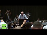 Bernie Booed: Sanders supporters yell as he urges they vote for Clinton