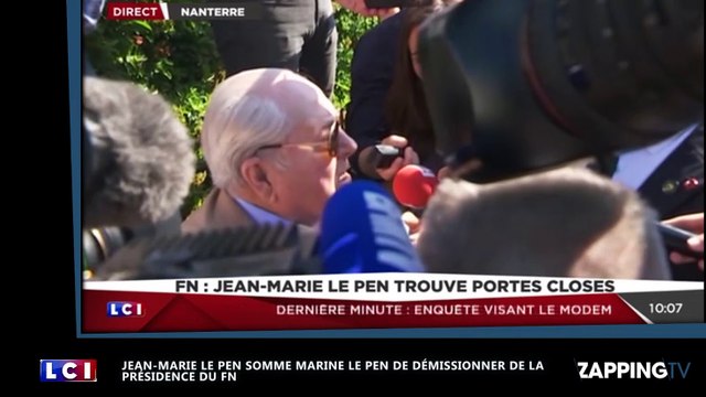 Jean-Marie Le Pen demande la démission de Marine Le Pen après avoir été refoulé du siège du FN (vidéo)