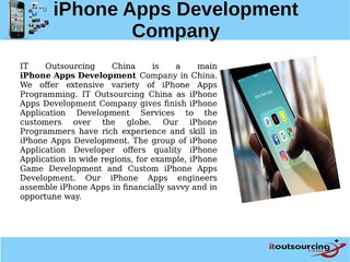 iPhone App Development -  ITOutsourcingChina