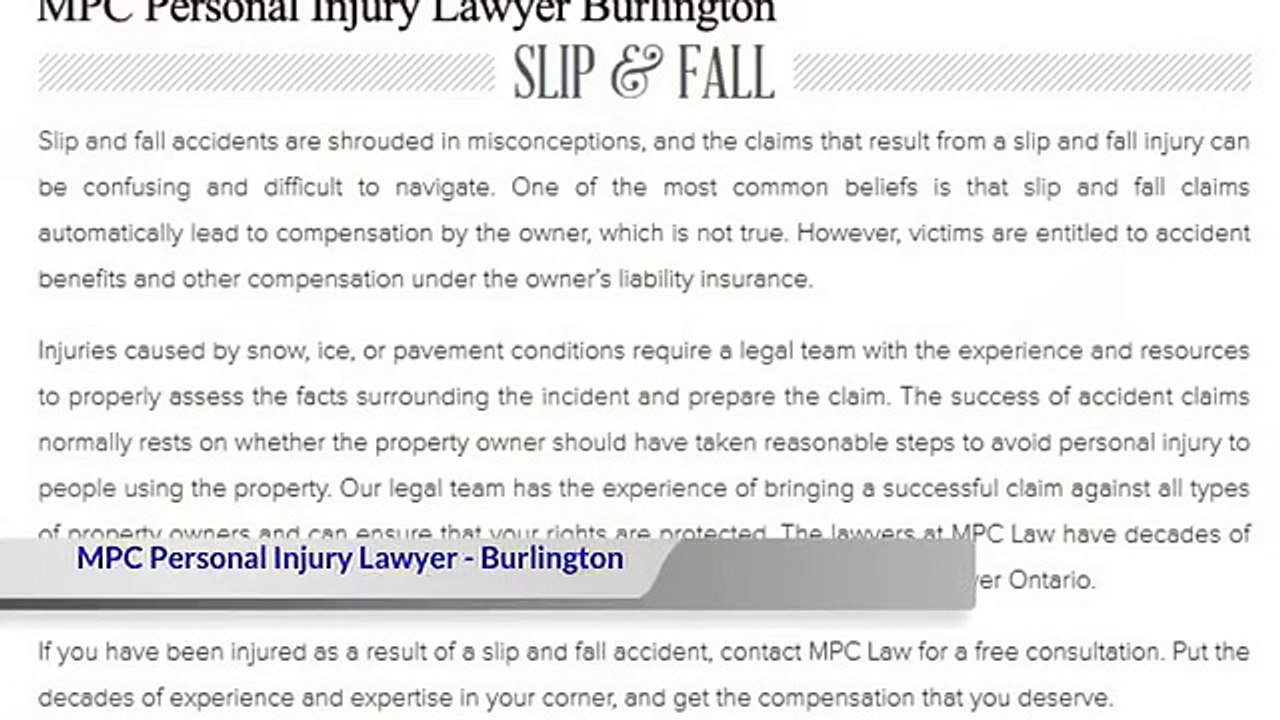 Injury Lawyer Brampton - MPC Personal Injury Lawyer (289) 201-3780