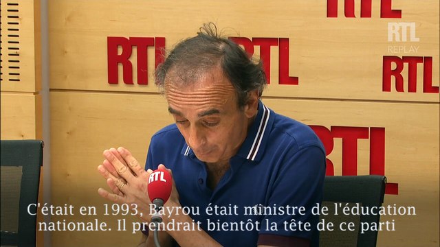 François Bayrou est le carbone 14 d'Emmanuel Macron , décrypte Éric Zemmour