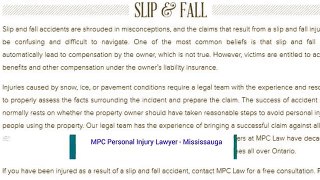 Mississauga Personal Injury Attorney - MPC Personal Injury Lawyer (416) 477-2314