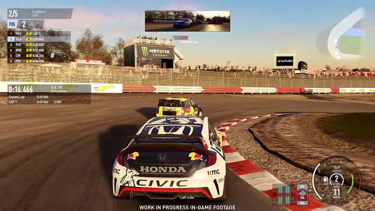 Project CARS 2 - E3 2017, Honda Civic GRC, Loheac, Chase view