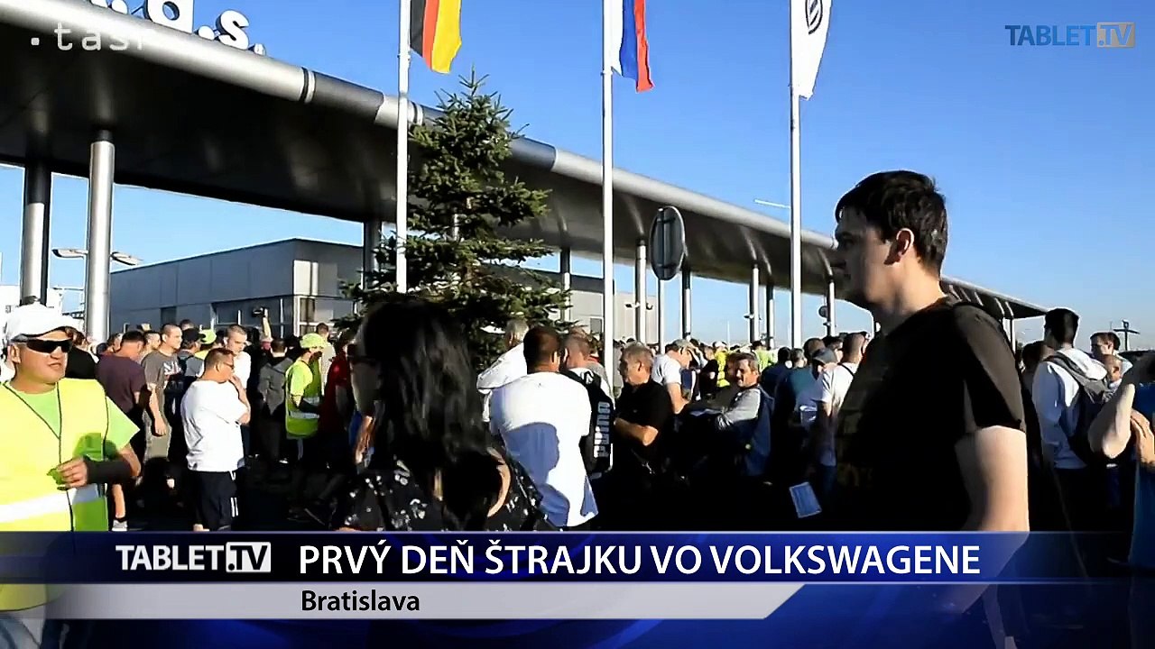 Vo Volkswagen Slovakia sa začal prvý štrajk v histórii závodu