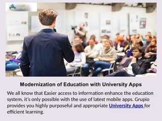 Modernization of Education with University Apps