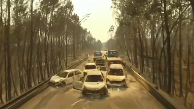 Drone footage shows aftermath of Portugal's deadliest forest fire