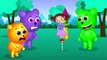 My cute Gummy Bear bully on baby rescue from fireman truck finger family rhymes and songs