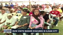 President Duterte visits Marawi evacuees in Iligan City