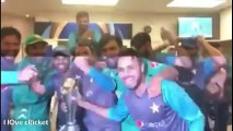 Pakistan dressing Room celebration after Winning Champions Trophy 2017 Final