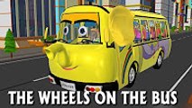 Wheels on the Bus Go Round And Round - 3D Animation Nursery Rhymes