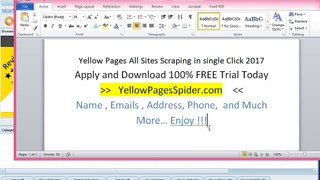 How to Scrape Email addresses from Yellow pages 2017