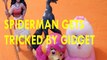 SPIDERMAN GETS TRICKED BY GIDGET + MOANA DISNEY SKYE PAW PATROL THE SECRET LIFE OF PETS Toys Kids Video