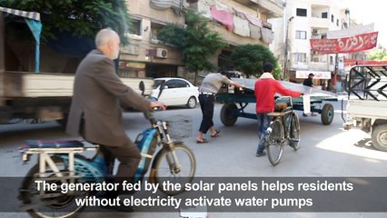 Solar solution brings water to besieged Syrian town