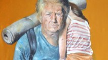 This Syrian artist painted Trump, Merkel and other world leaders as refugees