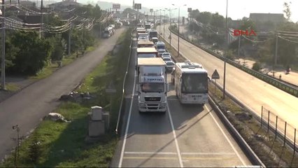 Düzce Bolu Dağı'nda Araç Yoğunluğu