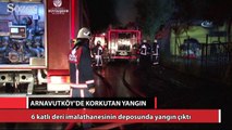 Arnavutköy'de korkutan yangın