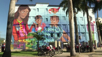 Rio de Janeiro tiene al mural más grande pintado por una mujer