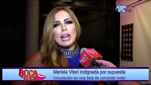Mariela Viteri rechaza vinculación que se le hizo hace algunos días en supuesta lista de un conocido hotel