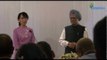 Manmohan Singh and Aung San Suu Kyi hold a press conference at the Sedona Hotel in Rangoon