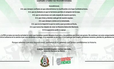 Femexfut lanza llamado a la afición