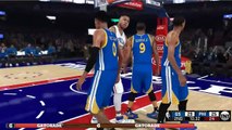 NBA 2K17 Stephen Curry & Kevin Durant Highlights at 76ers 2017.02.27