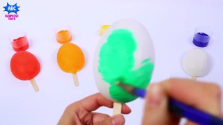 Learn Colors for Children Paint and Smash Surprise Eggs Finger Family Songs with Gli