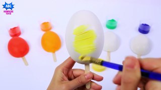 Learn Colors for Children Paint and Smash Surprise Eggs Finger Fam