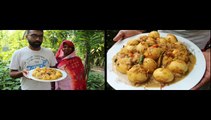 Village Food   Egg korma   Eid special recipe   Grandmother recipes-76