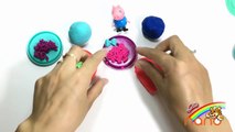 PLAY DOH RAINBOW CAKE! - CREAT Lollipop Rainbow playdoh toys with Peppa Pi