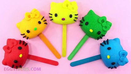 Play Doh Hello Kitty Lollipops Finger Family Song Nursery Rhymes Learn Colors-0LpGf_dyDBk