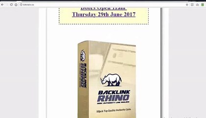 Backlink Rhino is High Quality - strong and power link like a rhino!