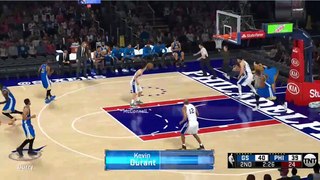 NBA 2K17 Stephen Curry & Kevin Durant Highlights at 76ers 2017.02.27