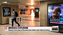 Suspected suicide bomber shot dead at Brussels railway station