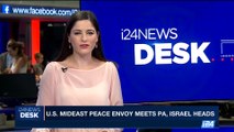 i24NEWS DESK | U.S. Mideast Envoy meets PA, Israel heads | Wednesday, June 21st 2017