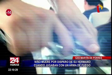 SMP: niño muere por disparo de su hermano cuando jugaban con un arma de fuego