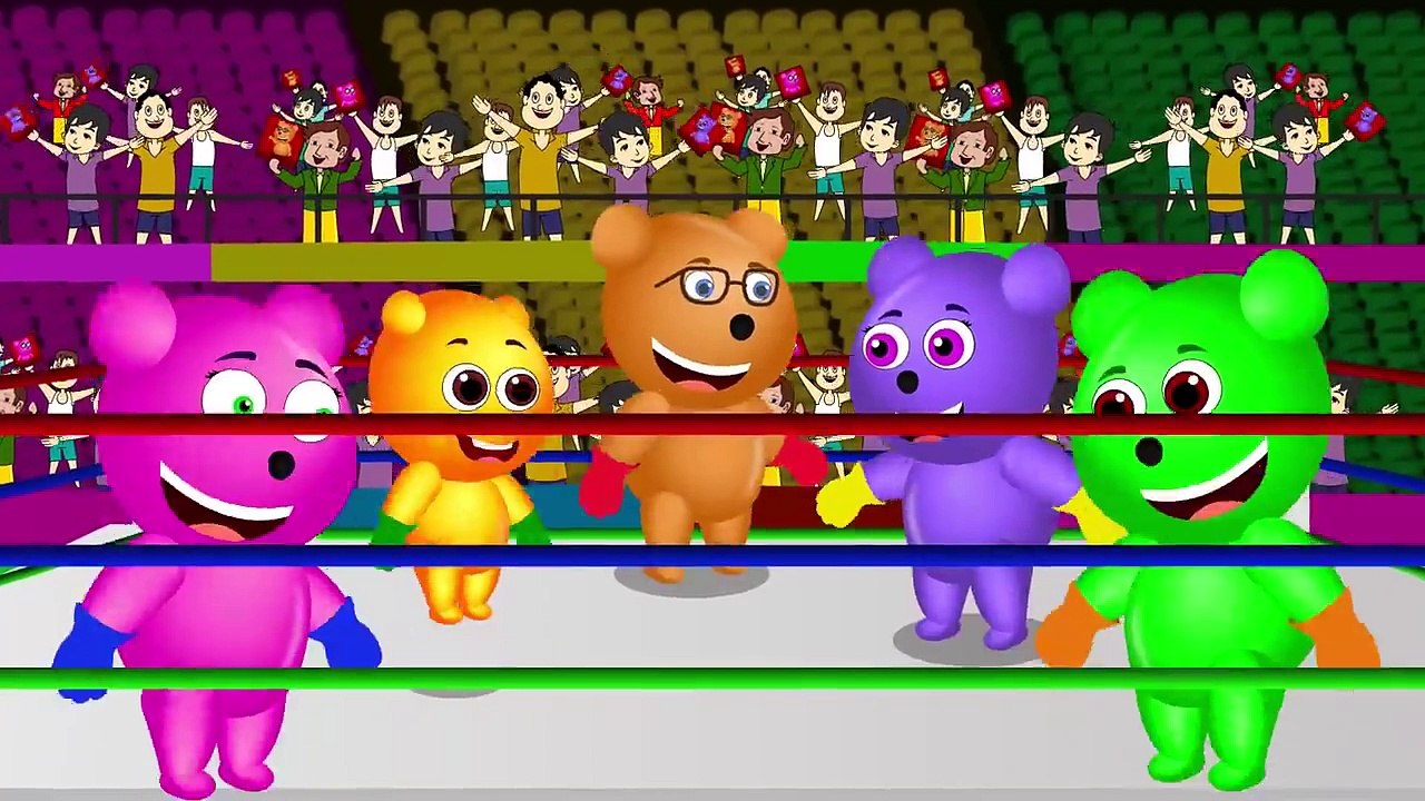 Epic Finger Family Wrong eyes Mega Gummy Bear, Green Gorilla, Jumbo Man Nursery Rhymes col