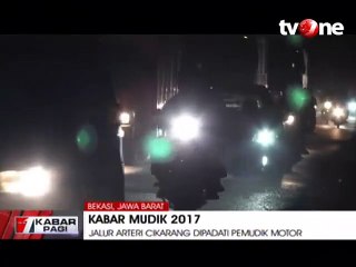 Jalur Arteri Cikarang Dipadati Ribuan Pemudik Motor