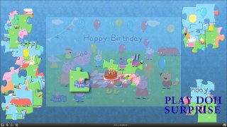 Peppa Pig Birthday party feliz cumpleaños de puzzle partido-8LA51RnoYlM