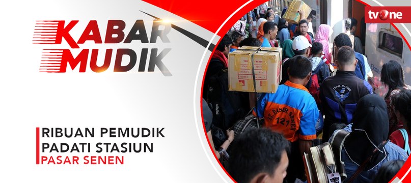 Ribuan Pemudik Padati Stasiun Pasar Senen