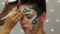Visage peinture pour enfants facile réaliste serpent un accident vasculaire cérébral visage peinture tutoriel
