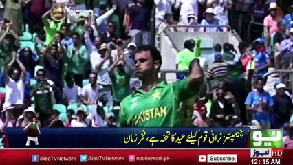 Fakhar Zaman Thanks Pakistan for Warm Welcome