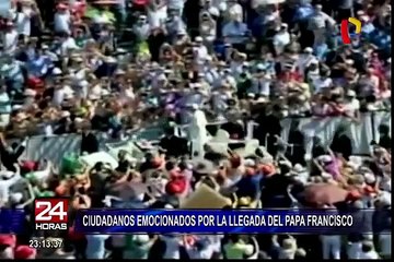 Ciudadanos emocionados por la llegada del Papa Francisco