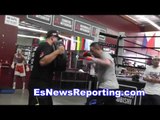 gennady golovkin vs rubio marco in camp dropping bombs on mitts - EsNews boxing