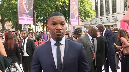 Baby Driver: Jamie Foxx can't stop dancing