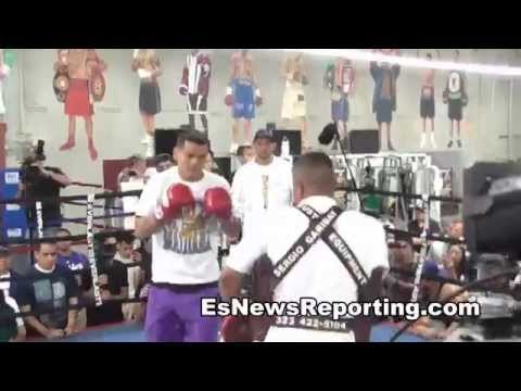 george lopez and mike tyson on robert garcia EsNews