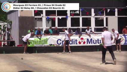 Quarts de finale, 14ème étape du Trophée Super 16 en simple, Sport Boules, Tignieu-Jameyzieu 2017